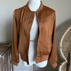Banana Republic Women’s Bomber Jacket in Warm Caramel Brown